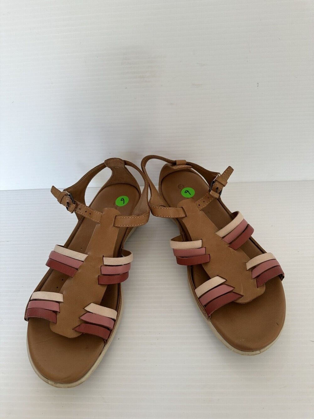 Ecco Strap Sandals Comfort Leather Rose Droid Pink Women’s EU 40 9 US